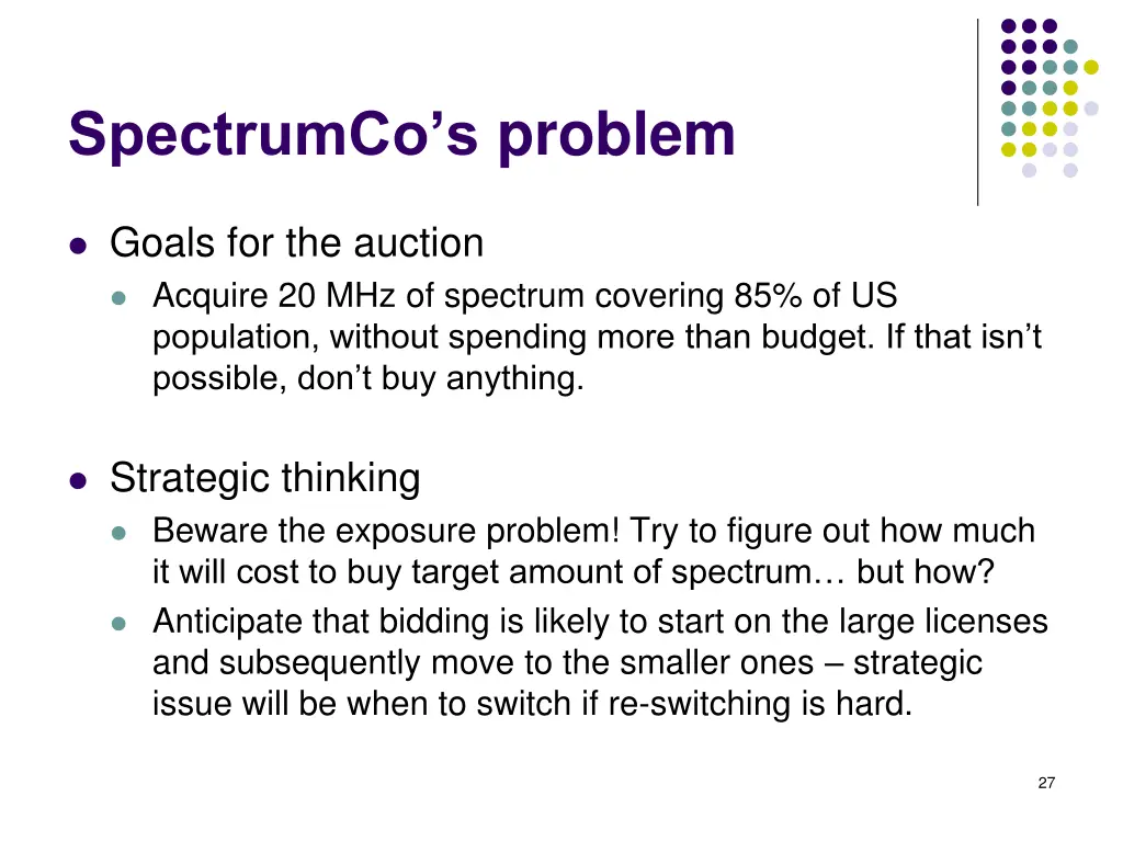 spectrumco s problem