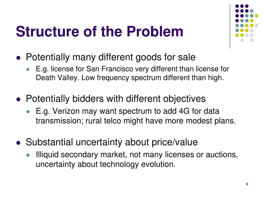 structure of the problem