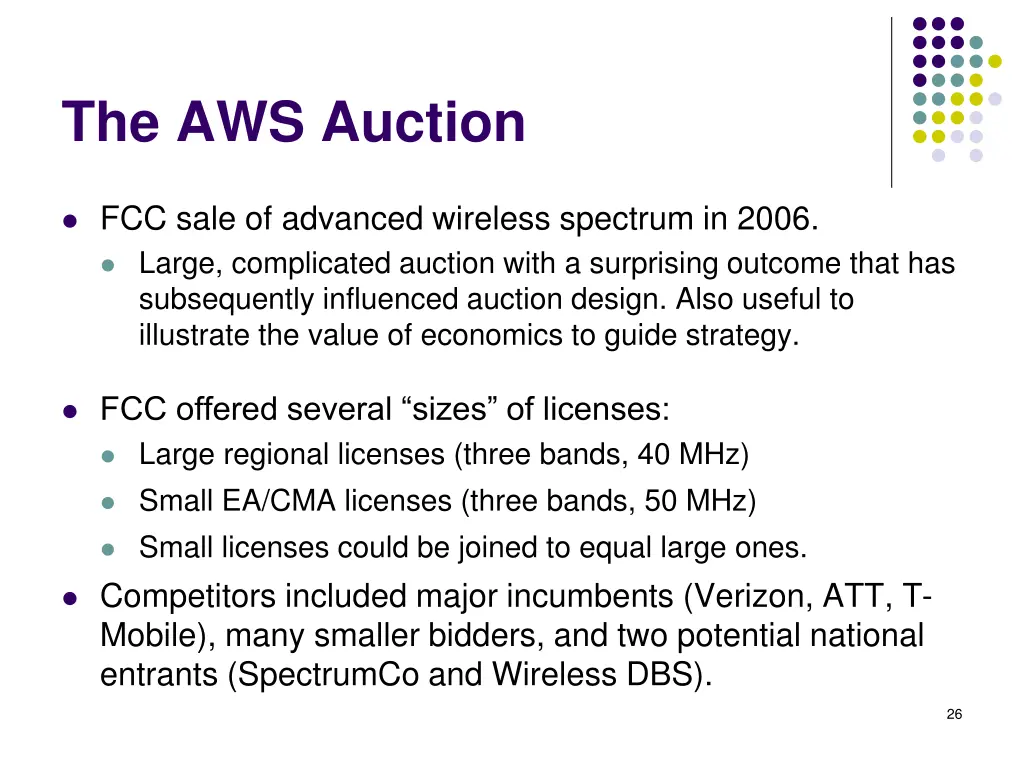 the aws auction