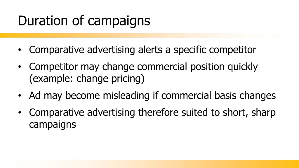 duration of campaigns