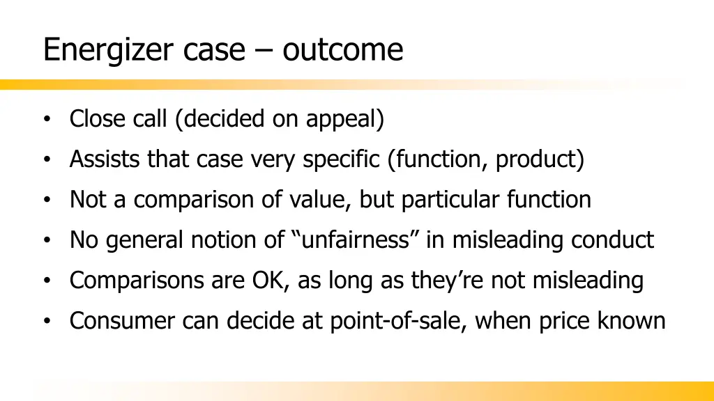 energizer case outcome
