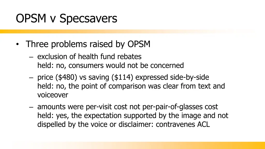 opsm v specsavers