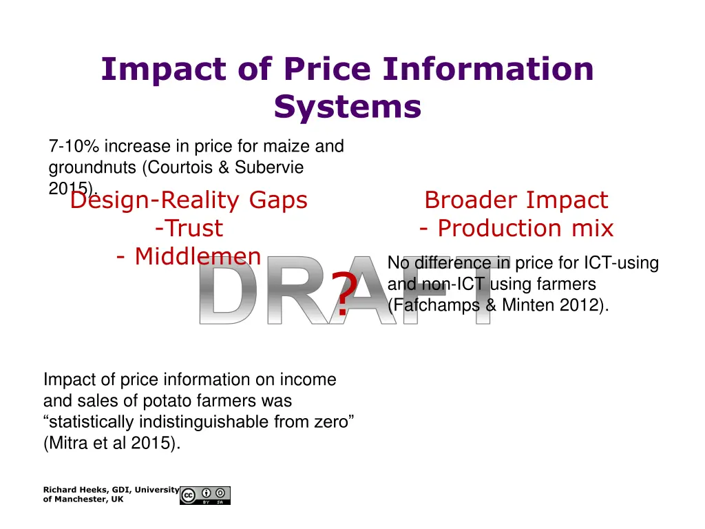 impact of price information systems