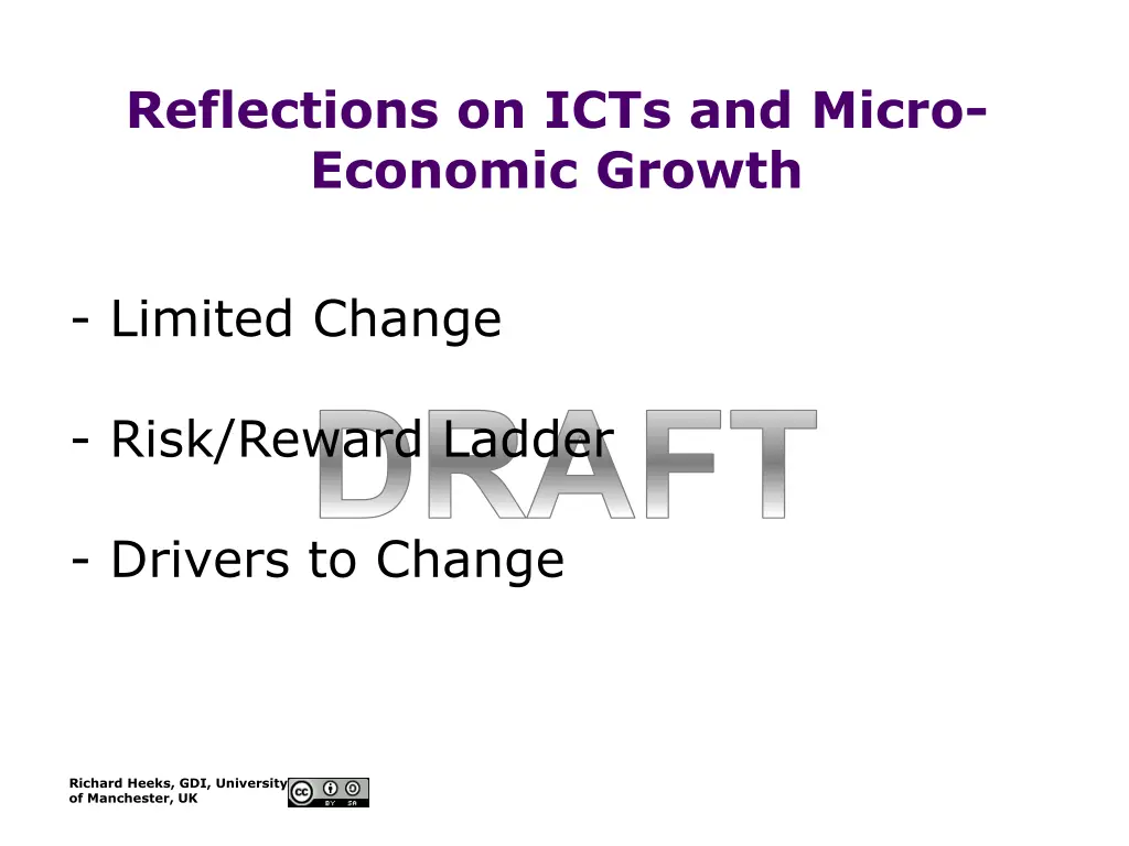 reflections on icts and micro economic growth