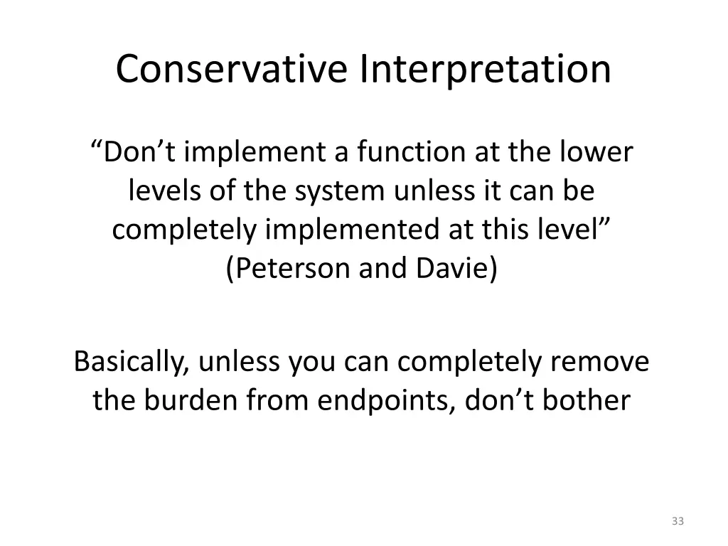 conservative interpretation
