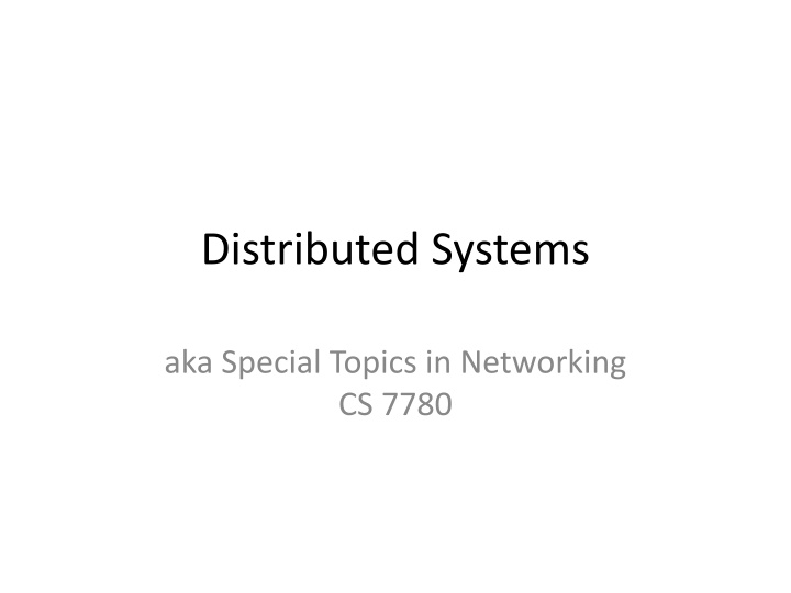 distributed systems