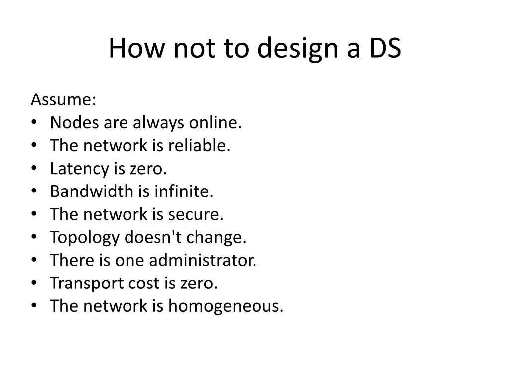 how not to design a ds