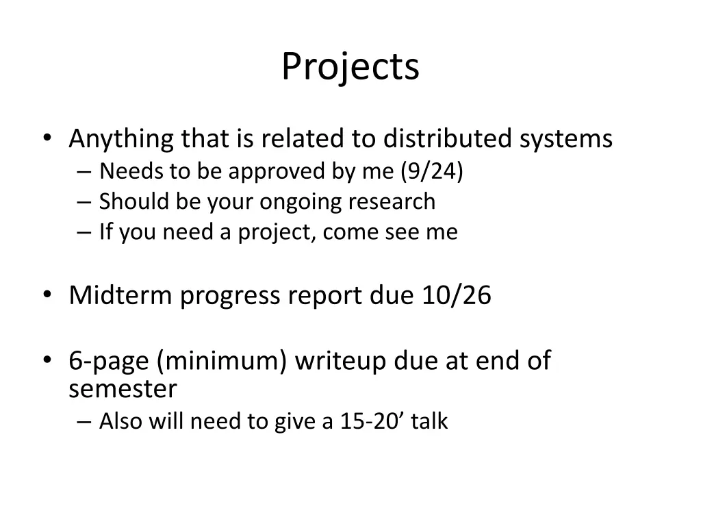 projects