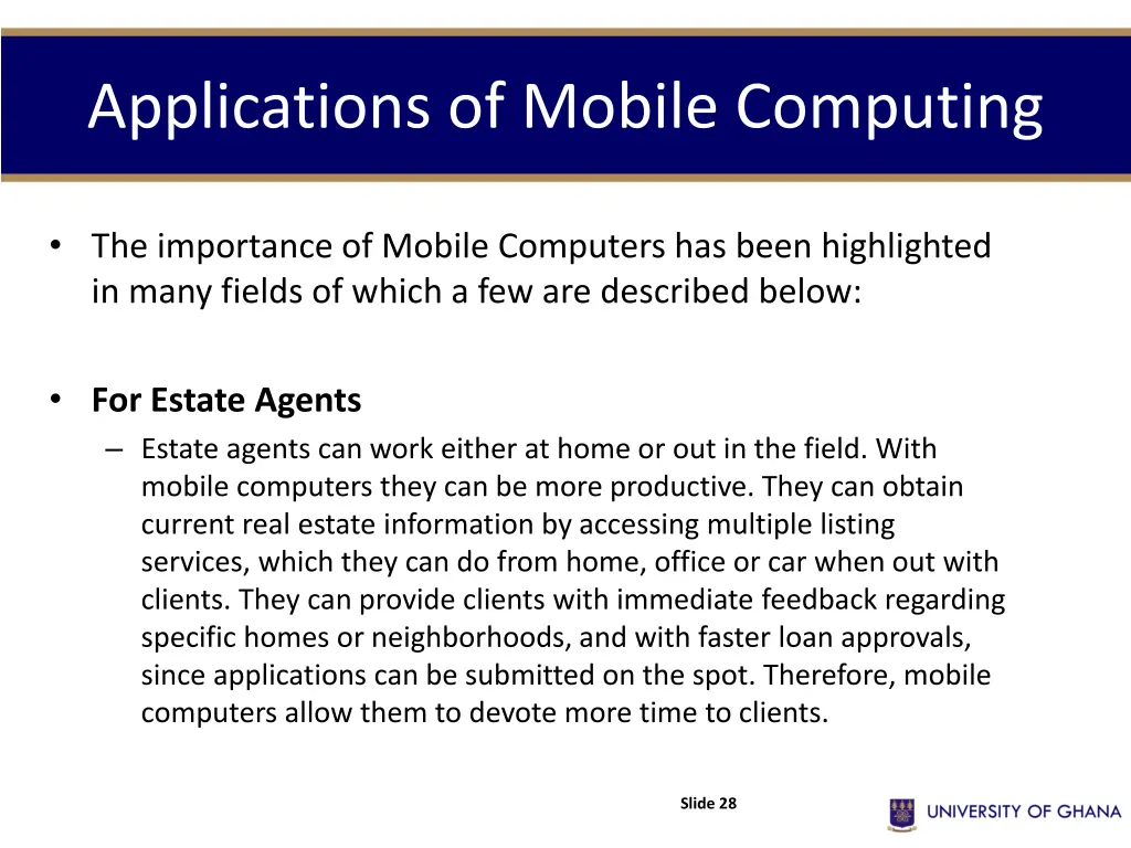 applications of mobile computing