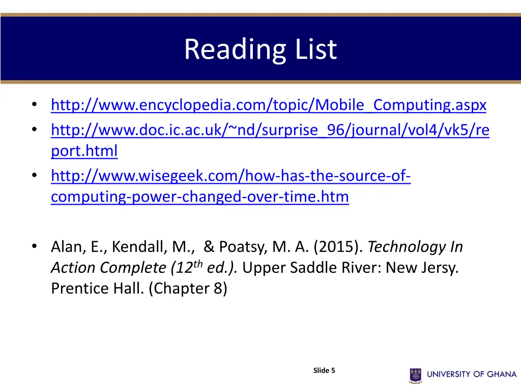 reading list