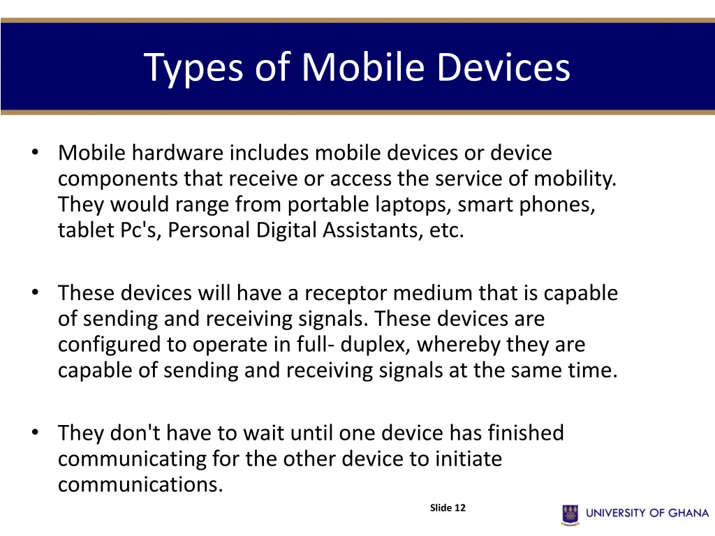 types of mobile devices