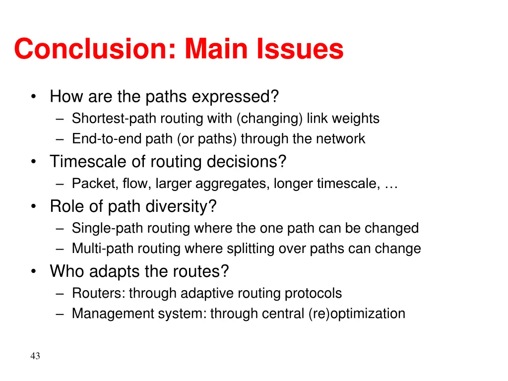 conclusion main issues