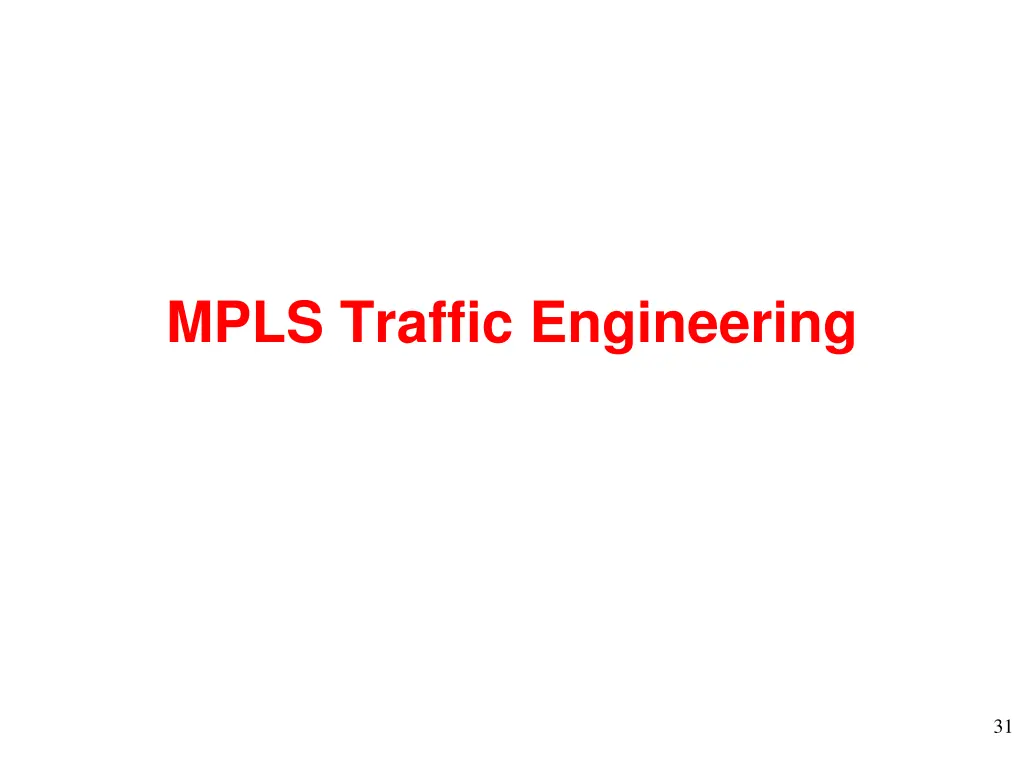 mpls traffic engineering