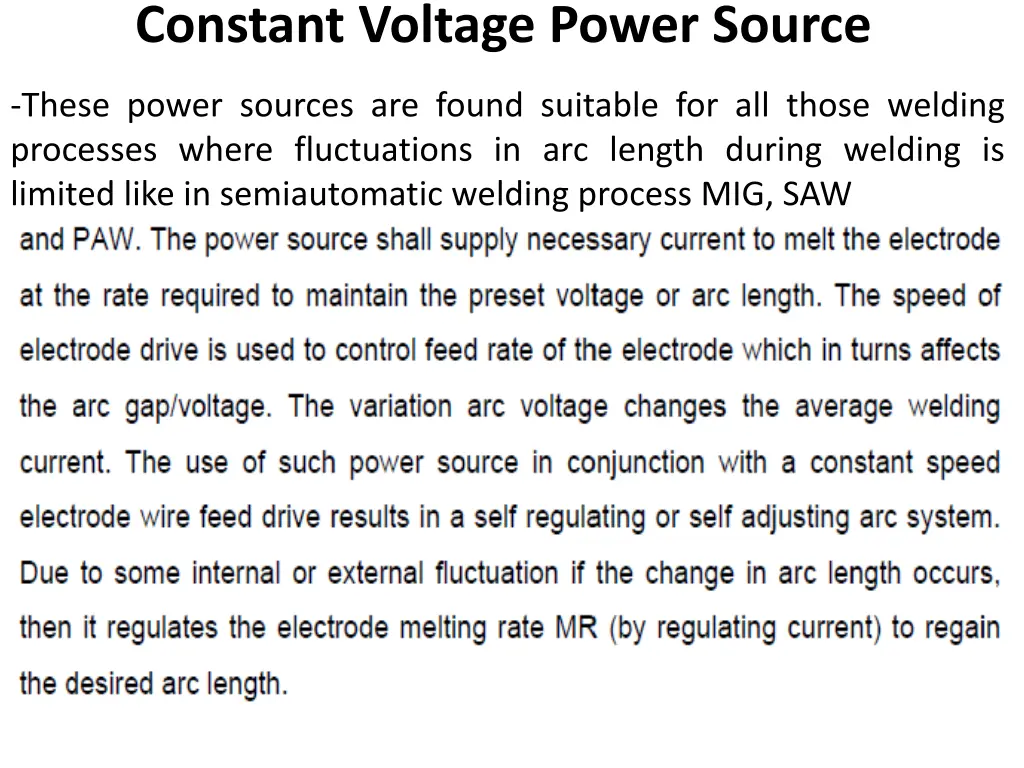 constant voltage power source