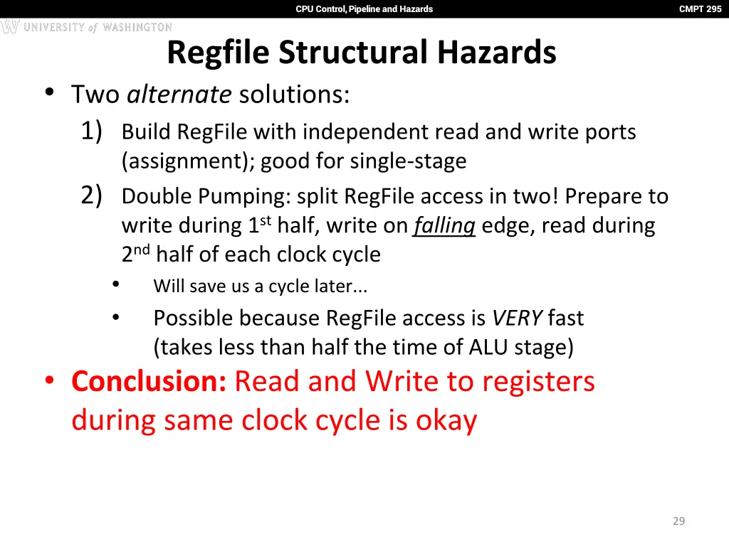 cpu control pipeline and hazards 24