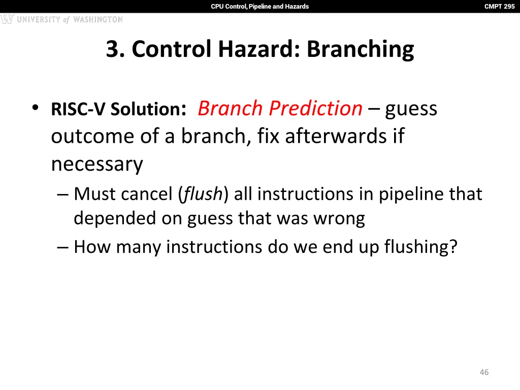 cpu control pipeline and hazards 41