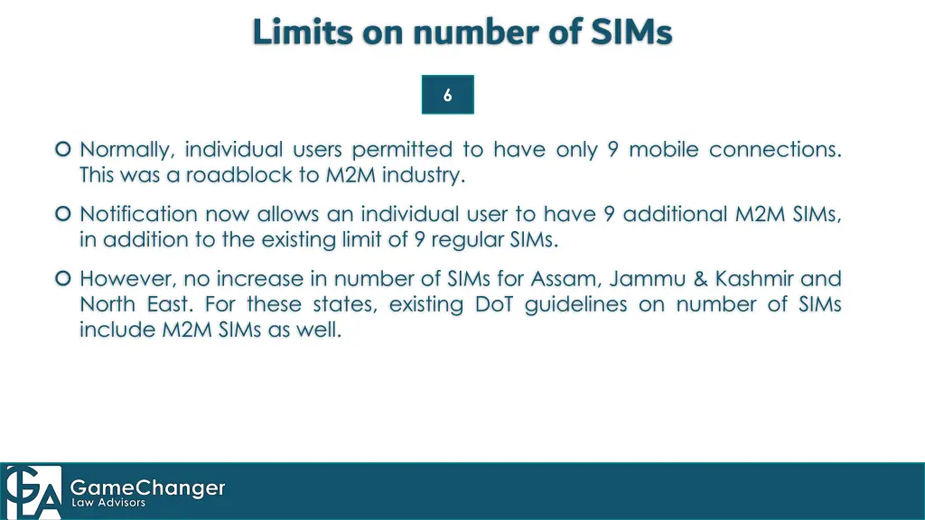 limits on number of sims