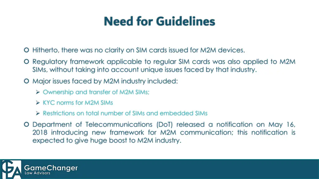 need for guidelines