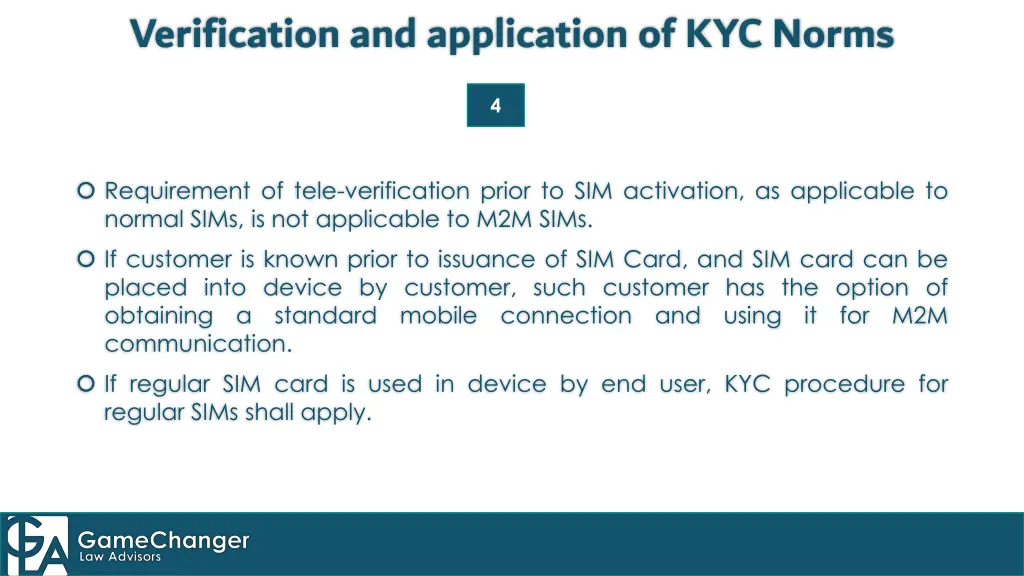 verification and application of kyc norms