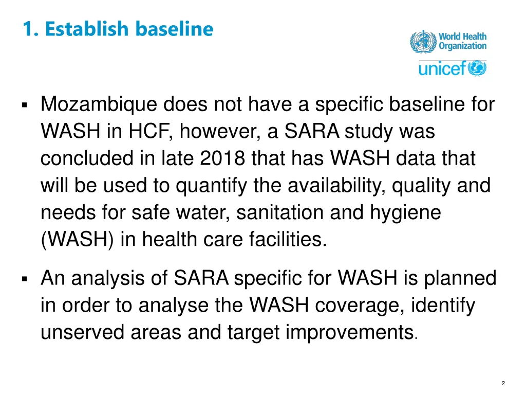 1 establish baseline
