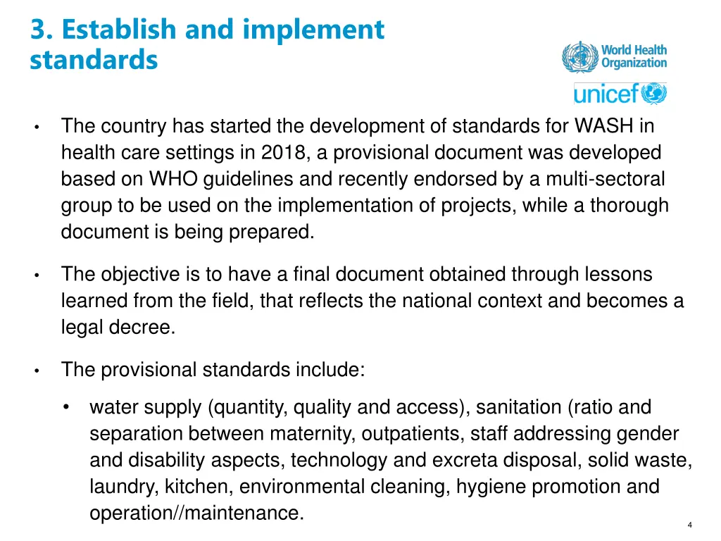3 establish and implement standards
