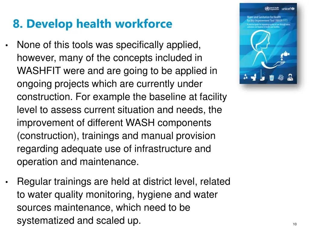 8 develop health workforce