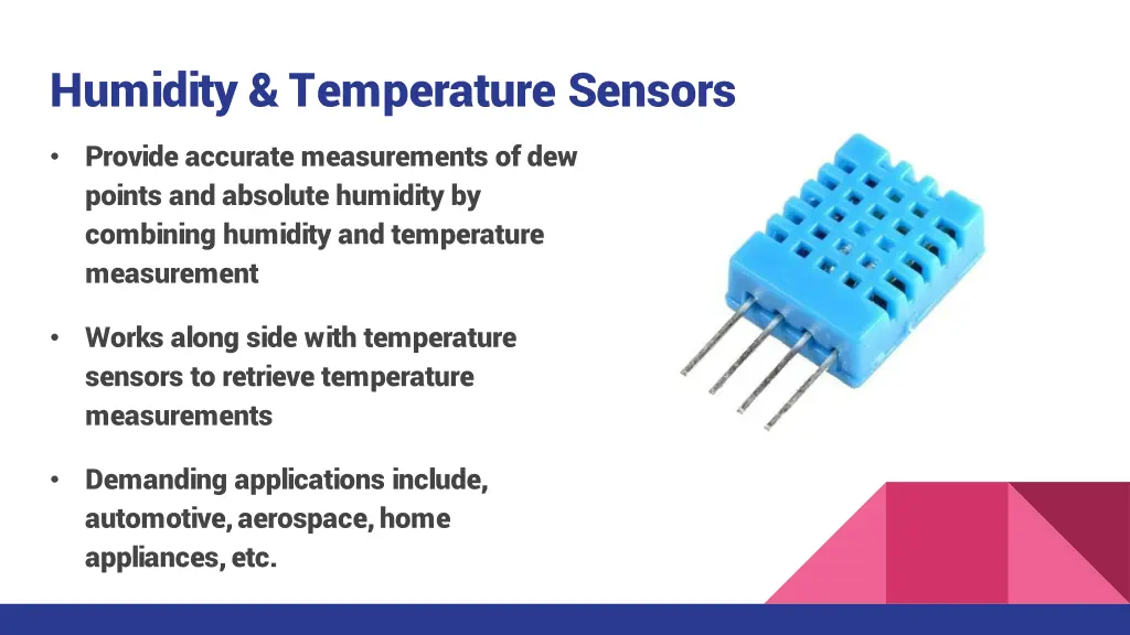 humidity temperature sensors