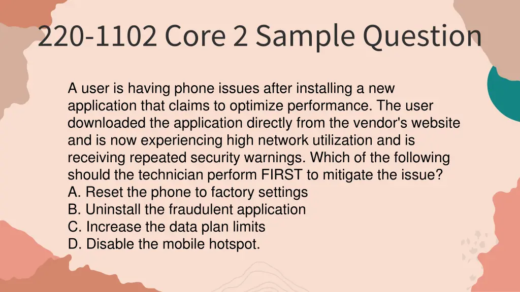 220 1102 core 2 sample question