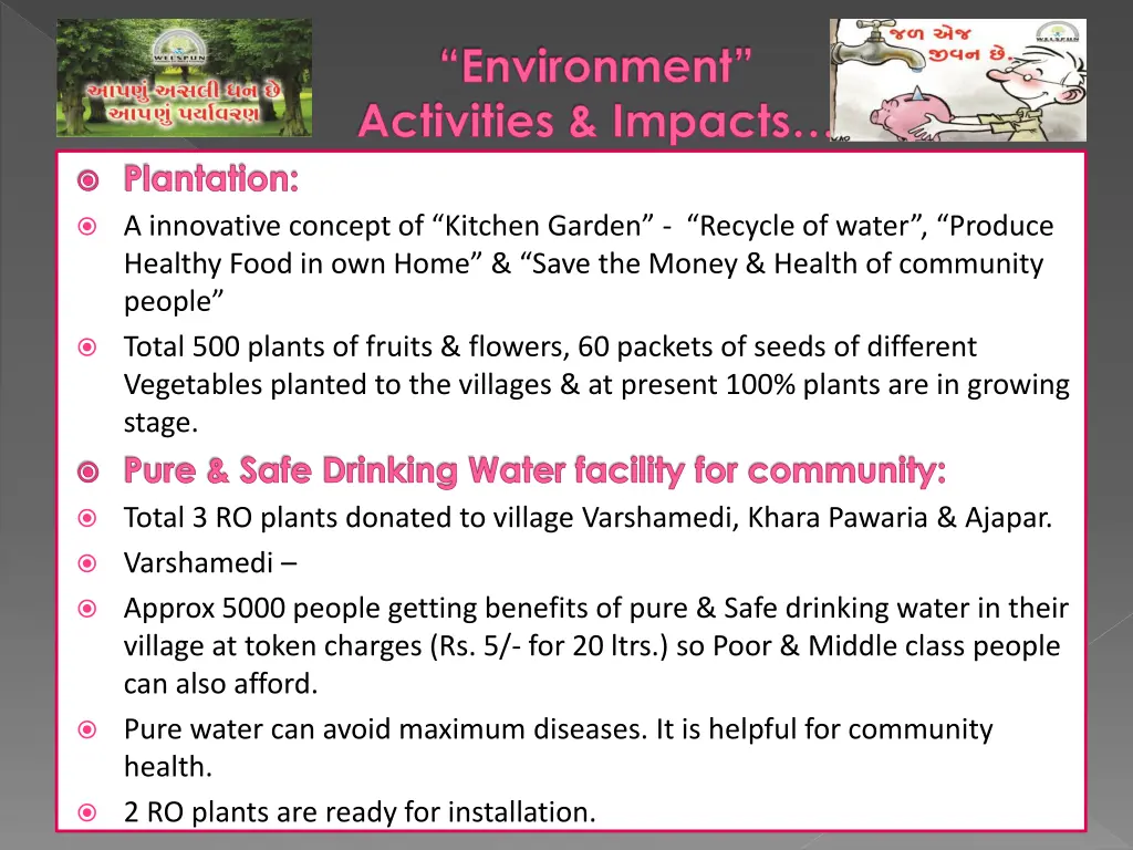 environment activities impacts