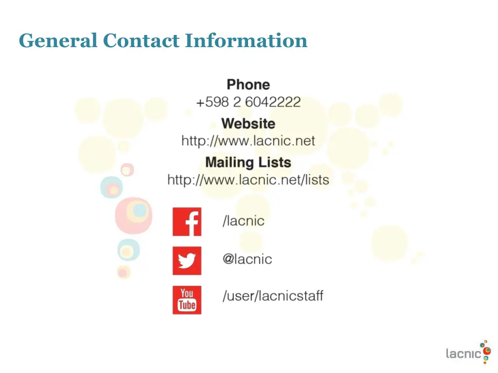general contact information