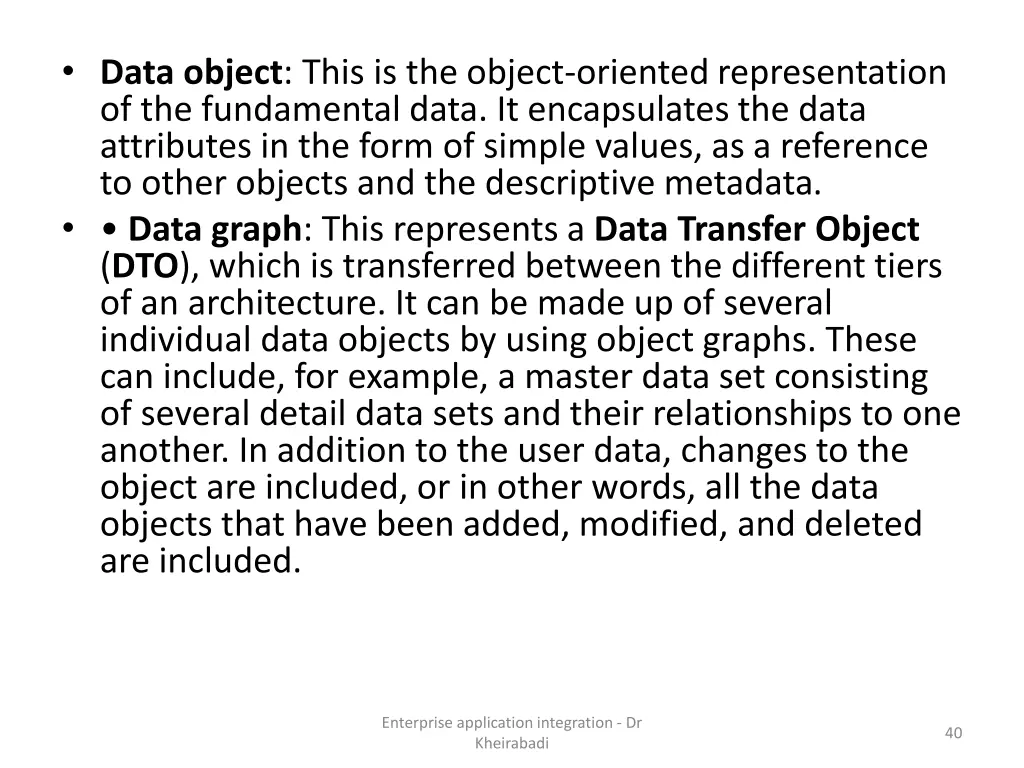data object this is the object oriented