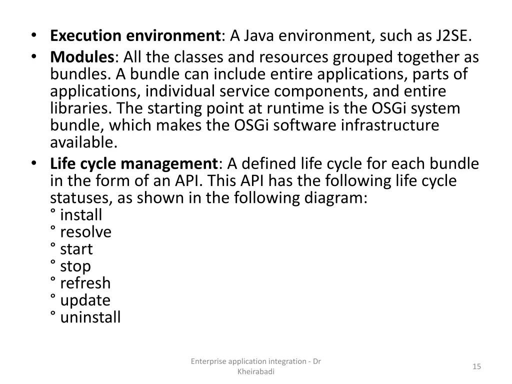 execution environment a java environment such
