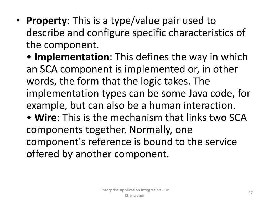 property this is a type value pair used