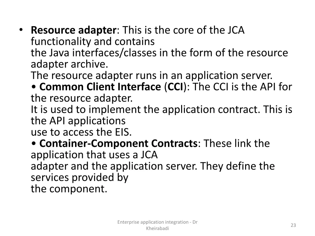 resource adapter this is the core