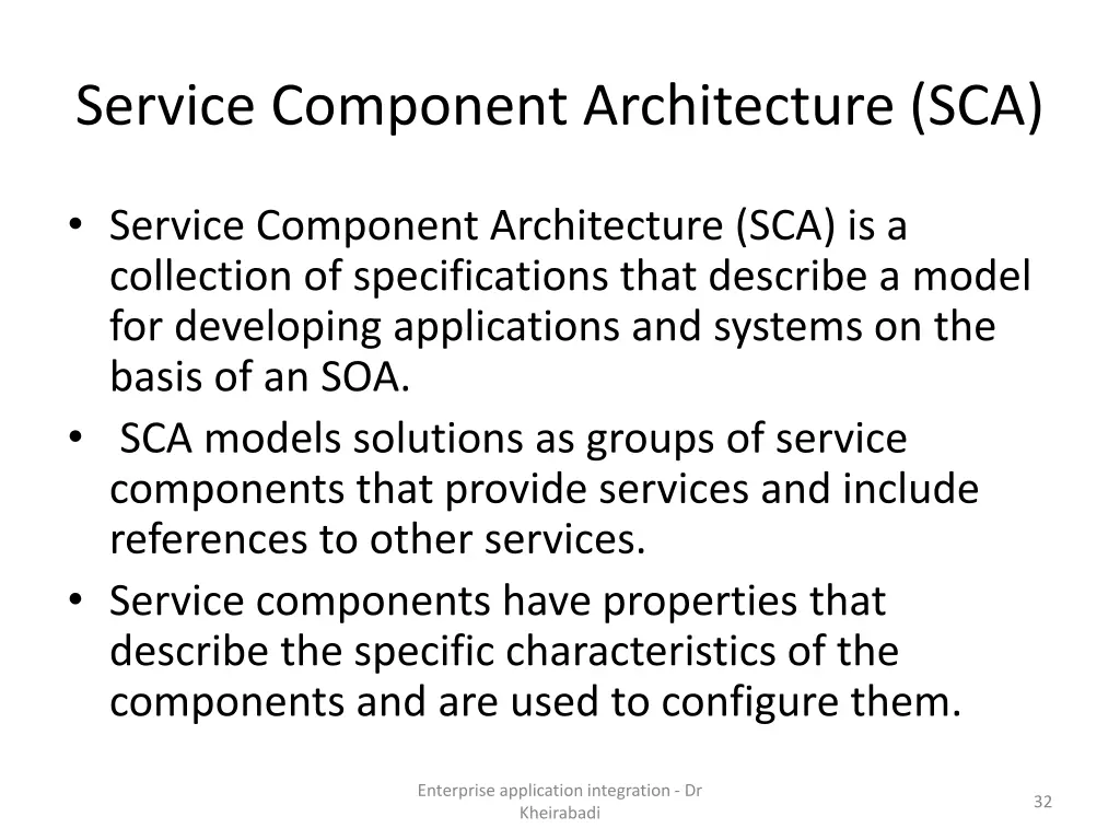 service component architecture sca