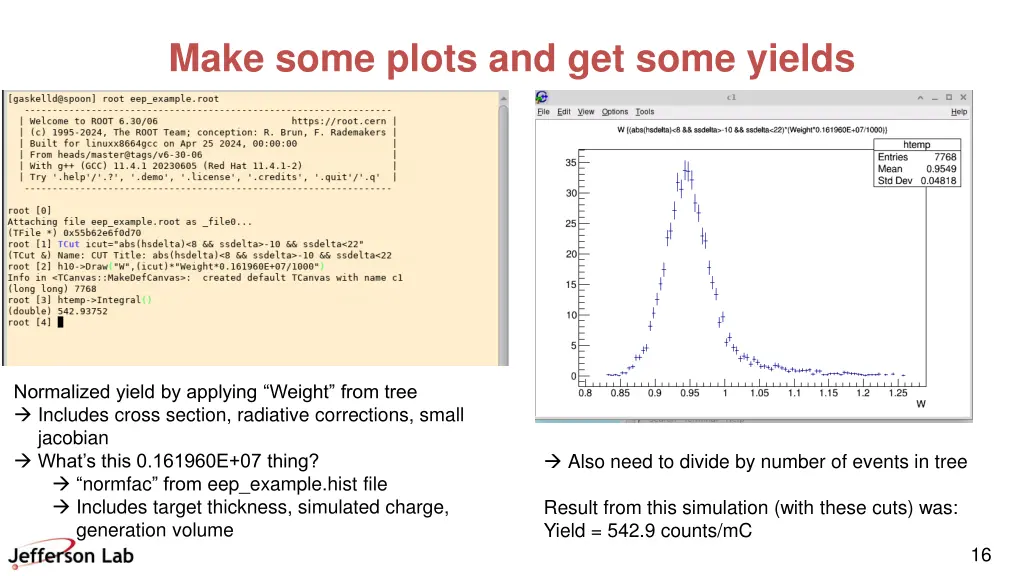 make some plots and get some yields
