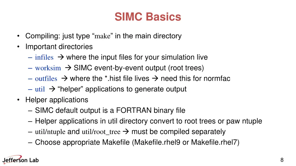simc basics
