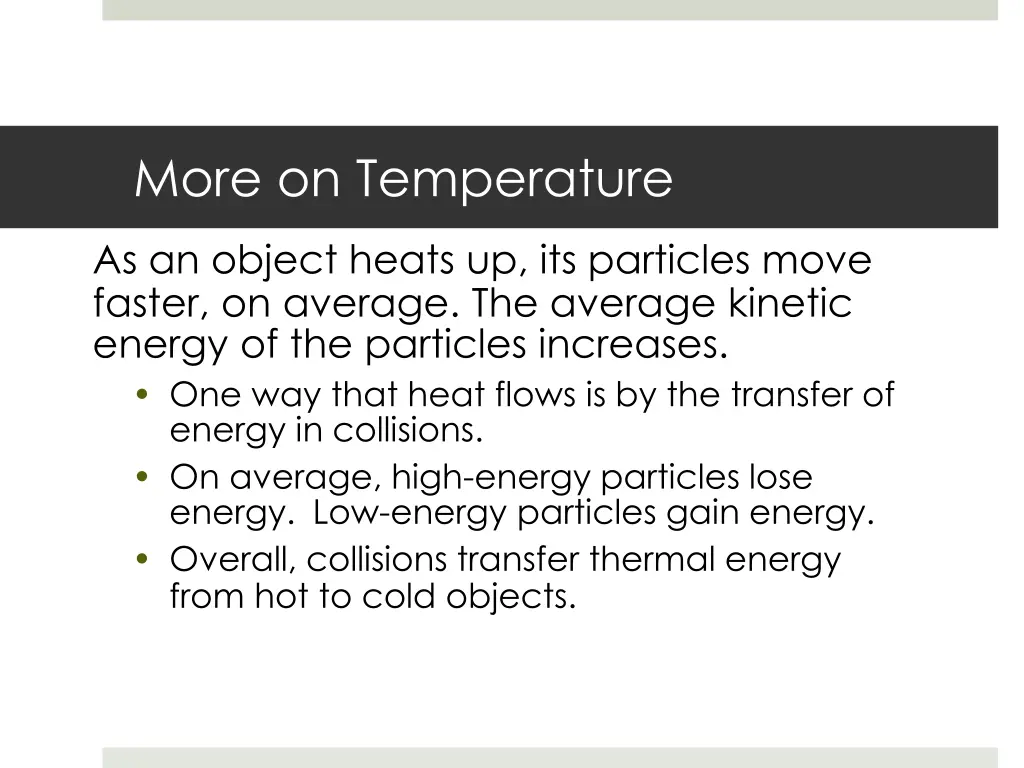 more on temperature