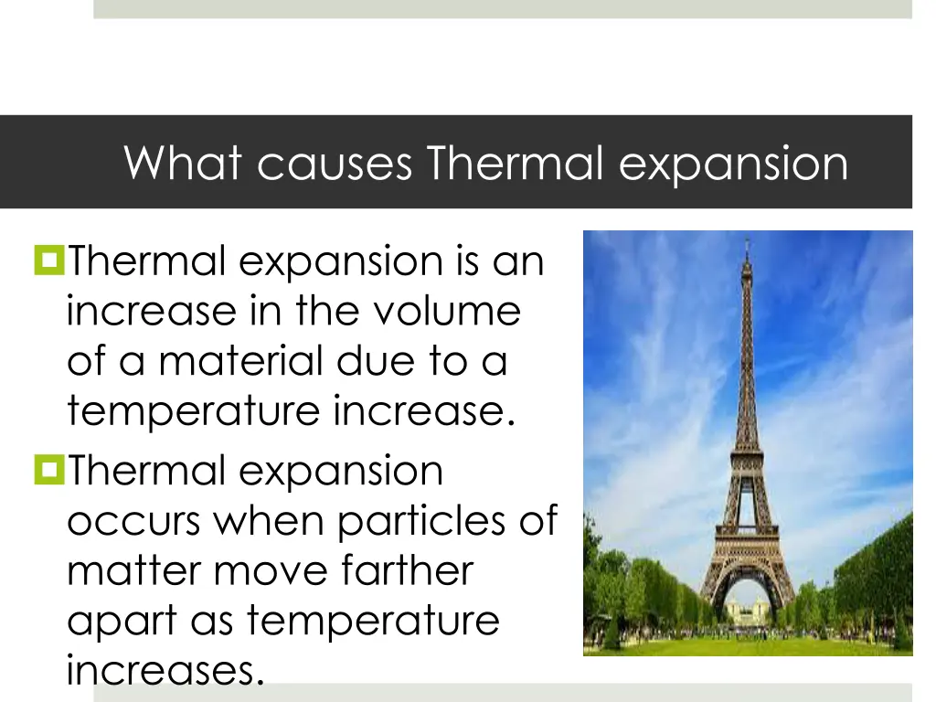 what causes thermal expansion