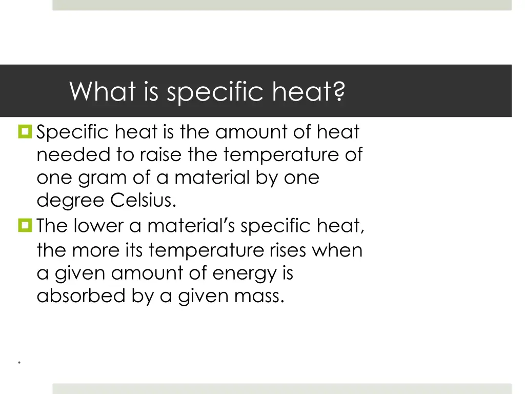 what is specific heat