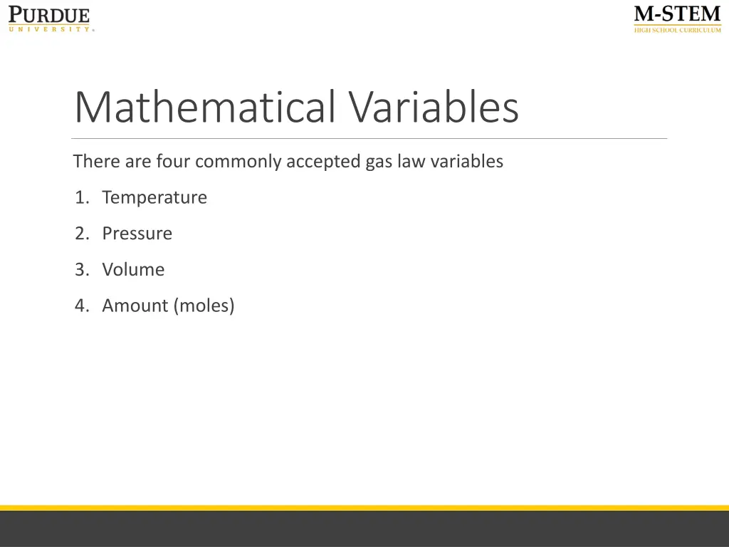 mathematical variables