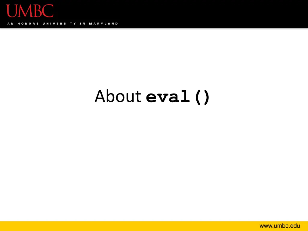about eval