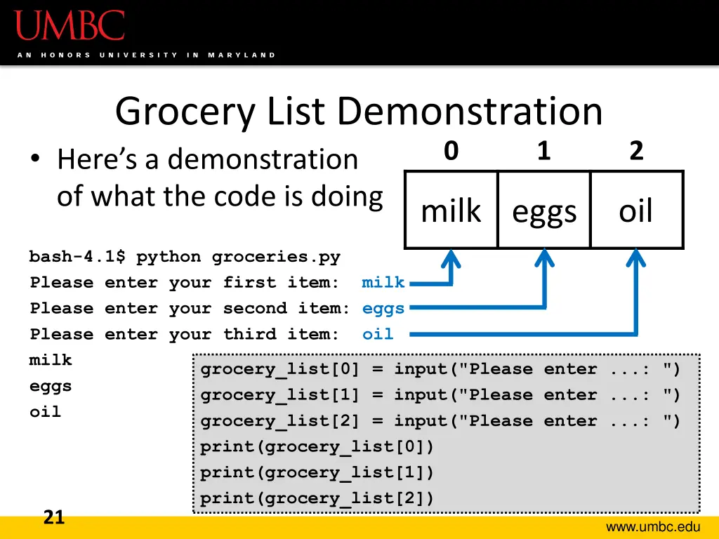 grocery list demonstration here s a demonstration