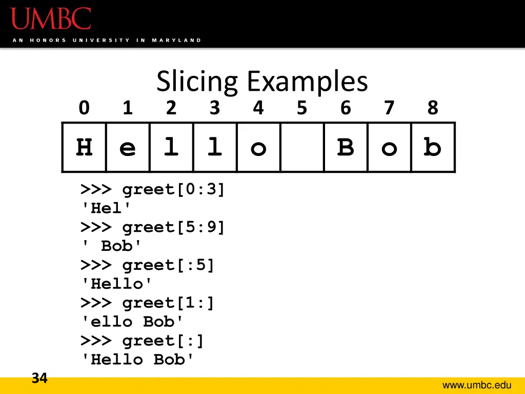 slicing examples 2 3 4 h e l l o
