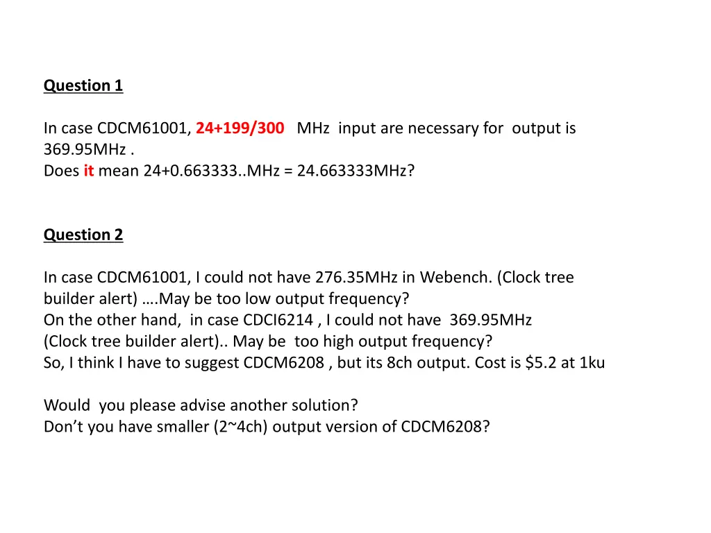 question 1