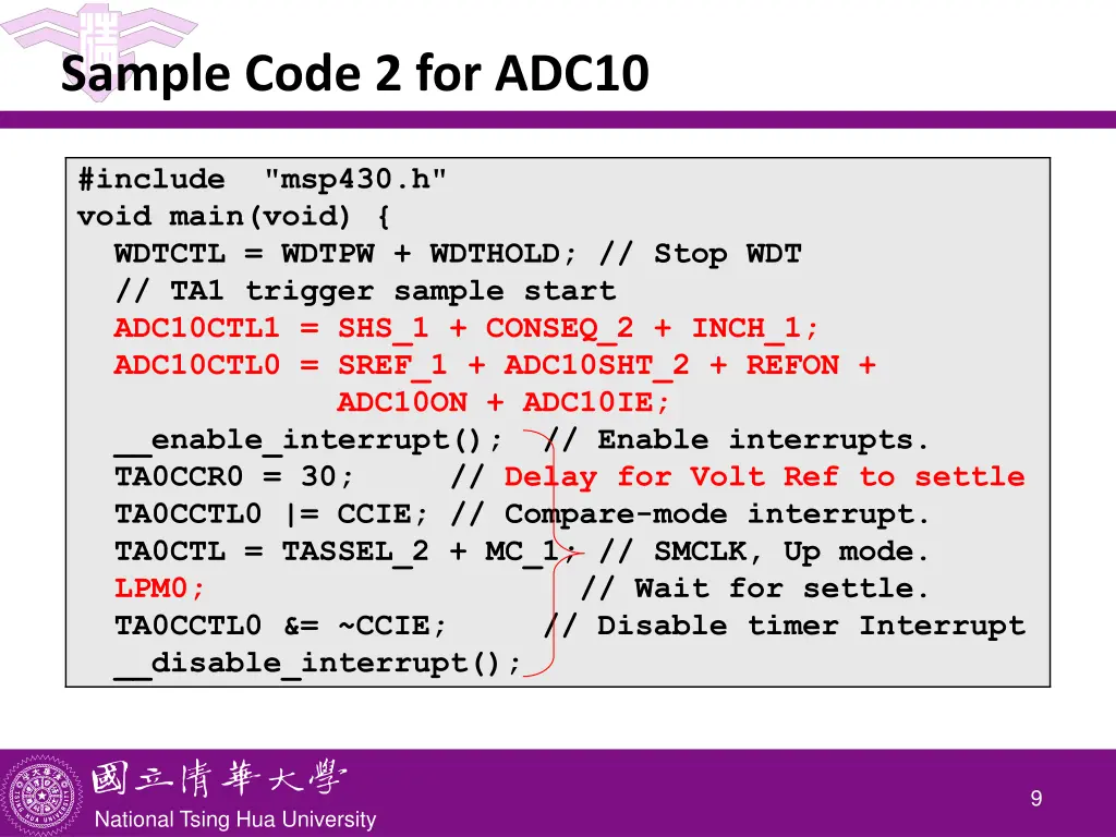 sample code 2 for adc10 1