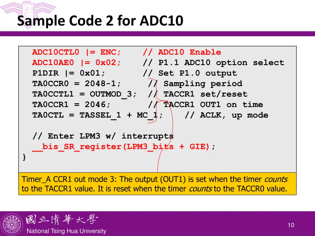 sample code 2 for adc10 2