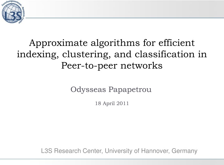 approximate algorithms for efficient indexing