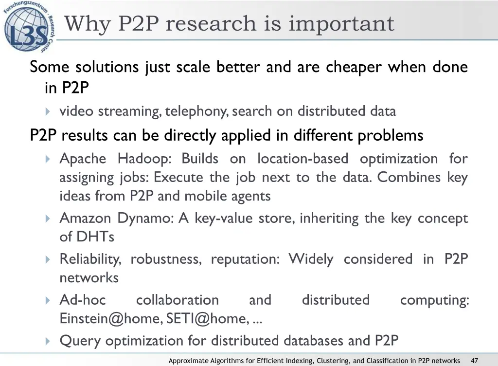why p2p research is important