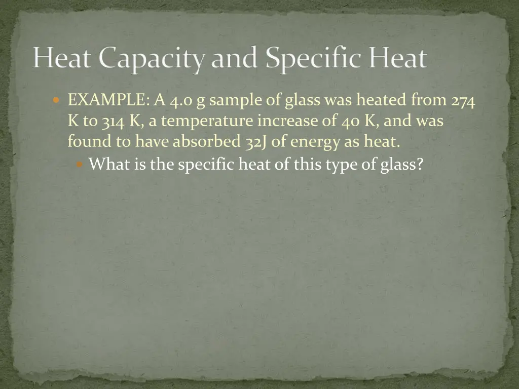 heat capacity and specific heat 1